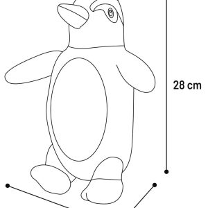 Flamingo Newsy Pinguin Grijs 28cm - Afbeelding 3